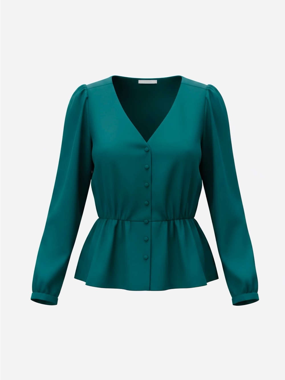 J. Crew Hunter Green Satin Peplum Blouse with Side Zip Closure - Size 0, New